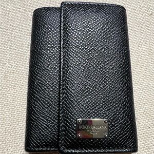 Dolce & Gabbana Black Leather Key Wallet